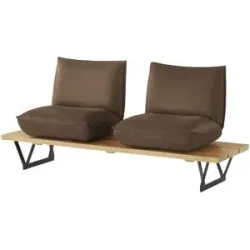 Koinor Kufenbank Leder Schwof ¦ braun ¦ Maße (cm): B: 190 H: 88 T: 70.0