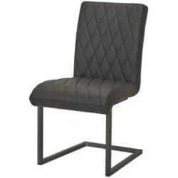 Höffner Leder-Schwingstuhl  Thomas ¦ schwarz ¦ Maße (cm): B: 50 H: 92 T: 63.0