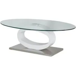 Höffner Couchtisch  Halle ¦ weiß ¦ Maße (cm): B: 75 H: 40