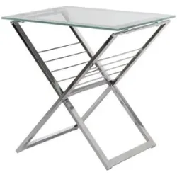 Höffner Beistelltisch  Arabella ¦ transparent/klar ¦ Maße (cm): B: 42 H: 52