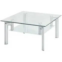Höffner Couchtisch  Bela ¦ transparent/klar ¦ Maße (cm): B: 78,5 H: 41,5