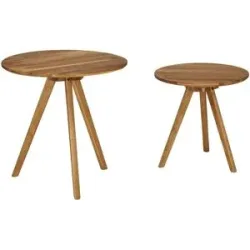 Höffner Couchtische  2er-Set  Rotonda ¦ holzfarben ¦ Maße (cm): H: 50,5  Ø: 50