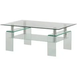 Höffner Couchtisch  Vivara ¦ transparent/klar ¦ Maße (cm): B: 70 H: 45