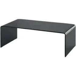 Höffner Couchtisch aus Glas Tessera ¦ grau ¦ Maße (cm): B: 55 H: 35