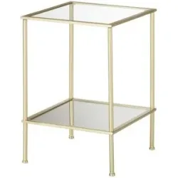 Höffner Beistelltisch  Harra ¦ gold ¦ Maße (cm): B: 39 H: 55 T: 39.0