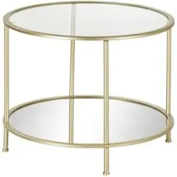 Höffner Beistelltisch  Harra ¦ gold ¦ Maße (cm): H: 45  Ø: 60