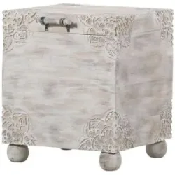 Höffner Truhencouchtisch  Jolie ¦ weiß ¦ Maße (cm): B: 51 H: 61