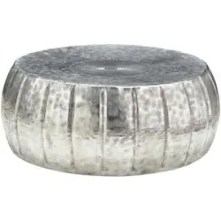 Höffner Couchtisch  Plaza ¦ silber ¦ Maße (cm): H: 32  Ø: 85