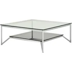 Höffner Couchtisch  Toralf ¦ transparent/klar ¦ Maße (cm): B: 90 H: 36