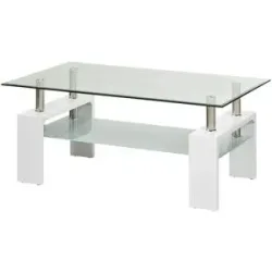 Höffner Couchtisch  Elba ¦ weiß ¦ Maße (cm): B: 60 H: 45