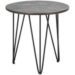 Höffner Beistelltisch  Cake ¦ schwarz ¦ Maße (cm): H: 42  Ø: 40