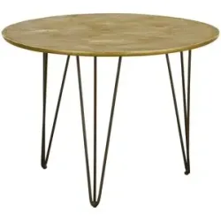 Höffner Couchtisch  Cake ¦ gold ¦ Maße (cm): H: 49  Ø: 65