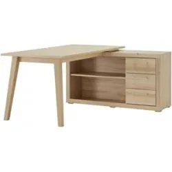 smart Eckschreibtisch  Oslo ¦ holzfarben ¦ Maße (cm): B: 165 H: 76 T: 130.0