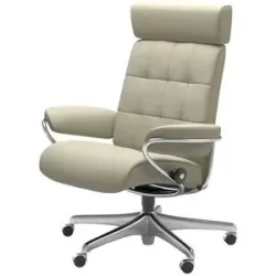 Stressless Drehstuhl  London Office ¦ grau ¦ Maße (cm): B: 80 H: 126 T: 68.0