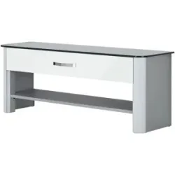 Höffner Garderobenbank  Juno ¦ weiß ¦ Maße (cm): B: 117 H: 45 T: 35.0