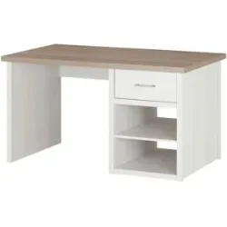 Höffner Schreibtisch  Toran ¦ weiß ¦ Maße (cm): B: 141 H: 77 T: 81.0