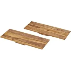 Höffner Ansteckplatten  2er-Set  Amarillo ¦ holzfarben ¦ Maße (cm): B: 80 H: 2