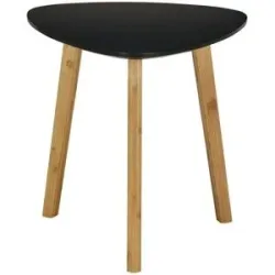 Höffner Beistelltisch  Bamboo ¦ schwarz ¦ Maße (cm): B: 40 H: 40