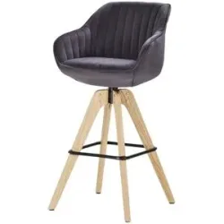 Höffner Barstuhl  Relax ¦ grau ¦ Maße (cm): B: 55 H: 106 T: 56.0