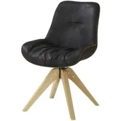 Höffner Drehsessel  Buffalo ¦ schwarz ¦ Maße (cm): B: 55 H: 84 T: 60.0