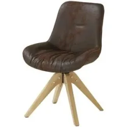 Höffner Drehsessel  Buffalo ¦ braun ¦ Maße (cm): B: 55 H: 84 T: 60.0