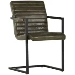 Höffner Freischwinger  Buff ¦ grün ¦ Maße (cm): B: 52 H: 87 T: 64.0