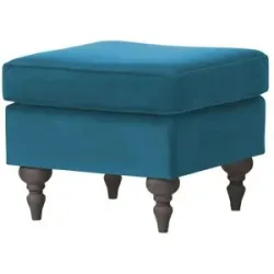 Höffner Hocker  Cozy ¦ türkis/petrol ¦ Maße (cm): B: 55 H: 44 T: 55.0