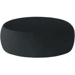 Höffner Samt Hocker  Amadi ¦ schwarz ¦ Maße (cm): B: 105 H: 40