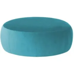 Höffner Samt Hocker  Amadi ¦ türkis/petrol ¦ Maße (cm): B: 105 H: 40