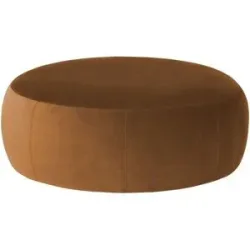 Höffner Samt Hocker  Amadi ¦ braun ¦ Maße (cm): B: 105 H: 40