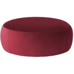 Höffner Samt Hocker  Amadi ¦ rot ¦ Maße (cm): B: 105 H: 40