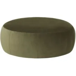 Höffner Samt Hocker  Amadi ¦ grün ¦ Maße (cm): B: 105 H: 40