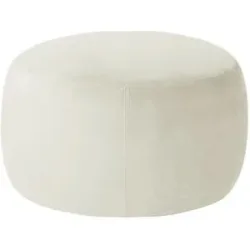 Höffner Samt Hocker  Amadi ¦ creme ¦ Maße (cm): B: 60 H: 40