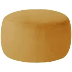 Höffner Samt Hocker  Amadi ¦ gelb ¦ Maße (cm): B: 60 H: 40