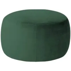 Höffner Samt Hocker  Amadi ¦ grün ¦ Maße (cm): B: 60 H: 40