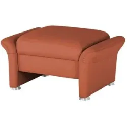 Himolla Lederhocker  6001 ¦ orange ¦ Maße (cm): B: 79 H: 43 T: 57.0