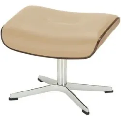Höffner Hocker aus Leder Timeout ¦ beige ¦ Maße (cm): B: 50 H: 34 T: 38.0