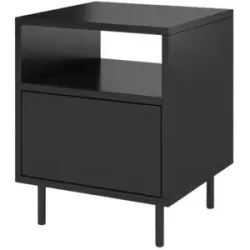 Höffner Nachttisch  Mirka ¦ schwarz ¦ Maße (cm): B: 40 H: 47