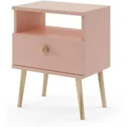 Höffner Nachtkommode  Ikon ¦ rosa/pink ¦ Maße (cm): B: 44 H: 55,5