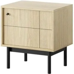 Höffner Nachtkommode  Panda ¦ braun ¦ Maße (cm): B: 53,5 H: 56,5