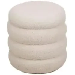 Höffner Pouf   ¦ weiß ¦ Maße (cm): B: 40 H: 41