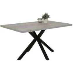 Höffner Esstisch  Brandon ¦ grau ¦ Maße (cm): B: 90 H: 76