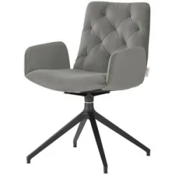 Jette Home Polsterstuhl drehbar Salo ¦ grau ¦ Maße (cm): B: 59 H: 87 T: 66.0