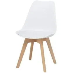 Höffner Schalenstuhl  Charly ¦ weiß ¦ Maße (cm): B: 49 H: 84 T: 51.0