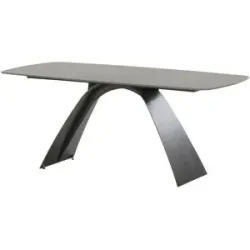 uno Keramiktisch mit Design-Gestell Giovanni ¦ grau ¦ Maße (cm): B: 90 H: 75,7
