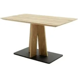 Woodford Säulentisch aus Massivholz Alma ¦ holzfarben ¦ Maße (cm): B: 80 H: 76