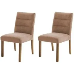 Woodford Esszimmerstuhl im 2er Set Tabby ¦ braun ¦ Maße (cm): B: 50 H: 91 T:
