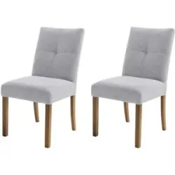 Woodford Esszimmerstuhl im 2er Set Tabby ¦ grau ¦ Maße (cm): B: 50 H: 91 T: 49.0