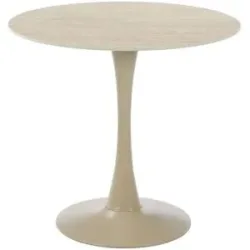 Höffner Runder Esstisch in Travertinoptik Shiro ¦ beige ¦ Maße (cm): H: 76  Ø: 80
