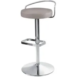 Höffner Barhocker mit Rückenbügel Leder MyDivo ¦ braun ¦ Maße (cm): B: 44 T: 46.0